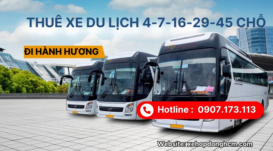 Xe du lịch tâm linh cho thuê 4 chỗ, 7 chỗ, 16 chỗ, 29 chỗ đến 45 chỗ tại Xuân Thảo